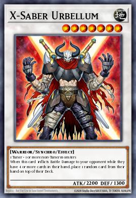 X-Saber Urbellum Yu-Gi-Oh card