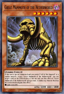 Great Mammoth of the Netherworld Yu-Gi-Oh card