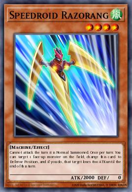 Speedroid Razorang Yu-Gi-Oh card