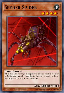 Spyder Spider Yu-Gi-Oh card