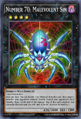 Number 70: Malevolent Sin Yu-Gi-Oh card