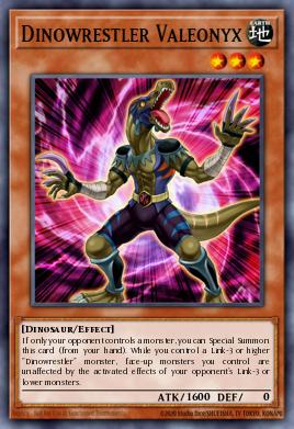 Dinowrestler Valeonyx Yu-Gi-Oh card