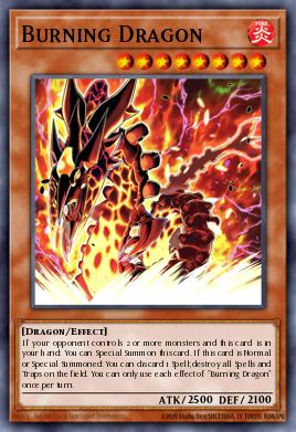Burning Dragon Yu-Gi-Oh card