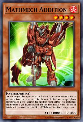 Mathmech Addition Yu-Gi-Oh card