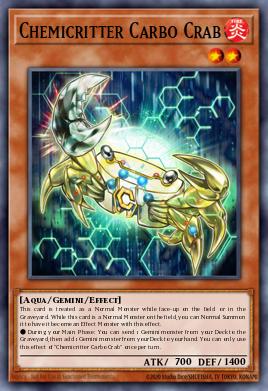 Chemicritter Carbo Crab Yu-Gi-Oh card
