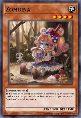 Zombina Yu-Gi-Oh card