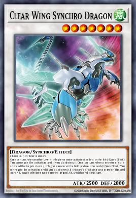 Clear Wing Synchro Dragon Yu-Gi-Oh card