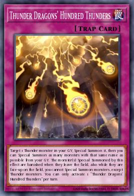 Thunder Dragons' Hundred Thunders Yu-Gi-Oh card