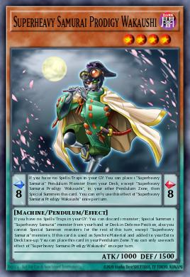 Superheavy Samurai Prodigy Wakaushi Yu-Gi-Oh card