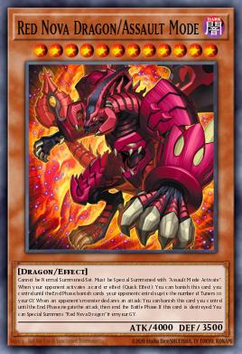 Red Nova Dragon/Assault Mode Yu-Gi-Oh card