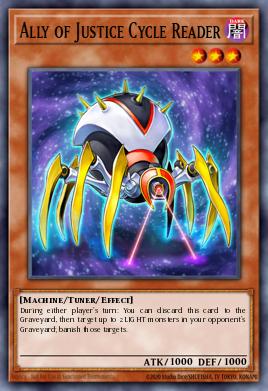 Ally of Justice Cycle Reader Yu-Gi-Oh card