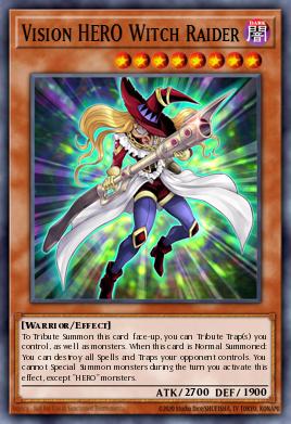 Vision HERO Witch Raider Yu-Gi-Oh card