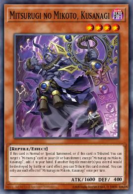 Mitsurugi no Mikoto, Kusanagi Yu-Gi-Oh card