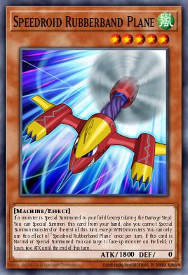 Speedroid Rubberband Plane Yu-Gi-Oh card