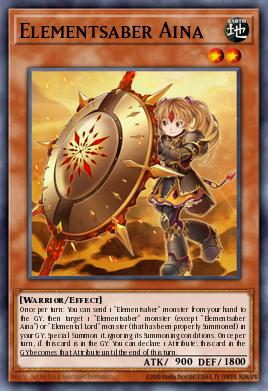 Elementsaber Aina Yu-Gi-Oh card