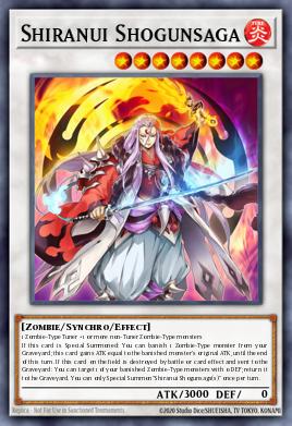 Shiranui Shogunsaga Yu-Gi-Oh card
