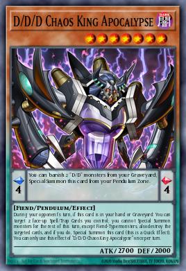 D/D/D Chaos King Apocalypse Yu-Gi-Oh card