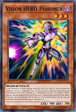 Vision HERO Poisoner Yu-Gi-Oh card