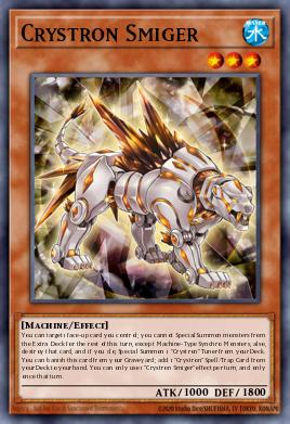 Crystron Smiger Yu-Gi-Oh card