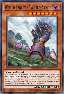 World Legacy - "World Armor" Yu-Gi-Oh card