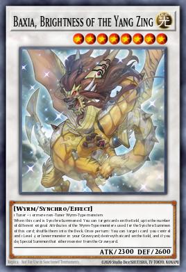Baxia, Brightness of the Yang Zing Yu-Gi-Oh card