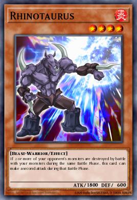 Rhinotaurus Yu-Gi-Oh card