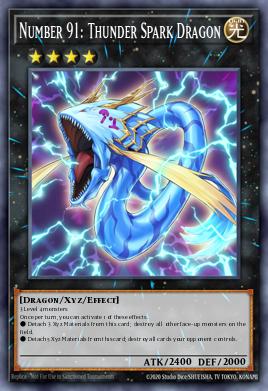 Number 91: Thunder Spark Dragon Yu-Gi-Oh card