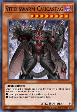 Steelswarm Caucastag Yu-Gi-Oh card