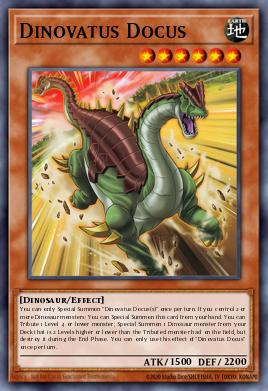 Dinovatus Docus Yu-Gi-Oh card