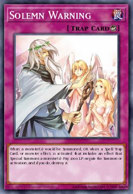 Solemn Warning Yu-Gi-Oh card