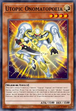 Utopic Onomatopoeia Yu-Gi-Oh card