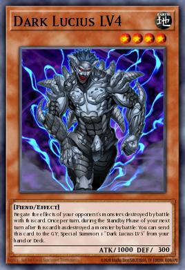 Dark Lucius LV4 Yu-Gi-Oh card