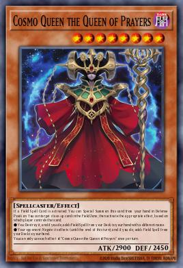 Cosmo Queen the Queen of Prayers Yu-Gi-Oh card