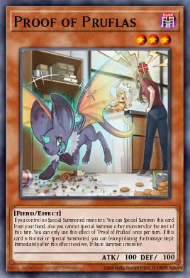 Proof of Pruflas Yu-Gi-Oh card