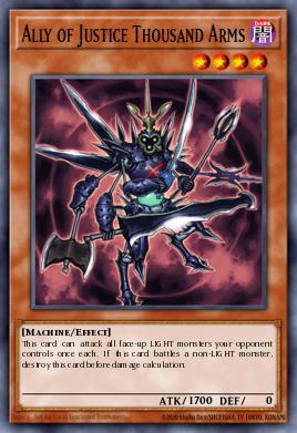 Ally of Justice Thousand Arms Yu-Gi-Oh card
