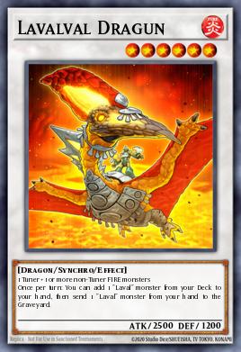 Lavalval Dragun Yu-Gi-Oh card
