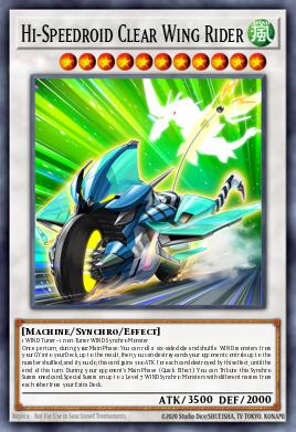 Hi-Speedroid Clear Wing Rider Yu-Gi-Oh card