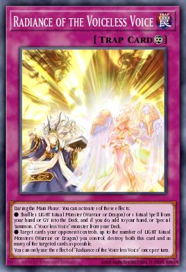 Radiance of the Voiceless Voice Yu-Gi-Oh card
