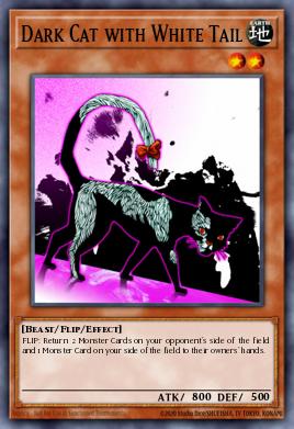 Dark Cat with White Tail Yu-Gi-Oh card