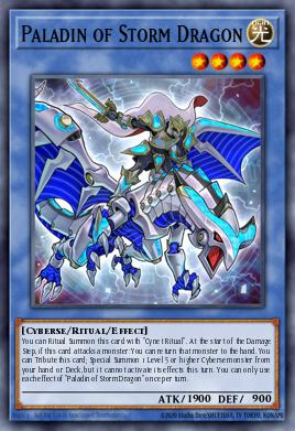 Paladin of Storm Dragon Yu-Gi-Oh card