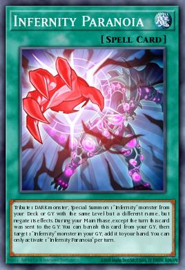 Infernity Paranoia Yu-Gi-Oh card