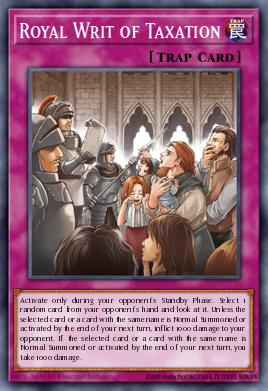 Royal Writ of Taxation Yu-Gi-Oh card