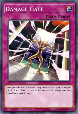 Damage Gate Yu-Gi-Oh card