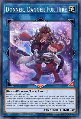 Donner, Dagger Fur Hire Yu-Gi-Oh card