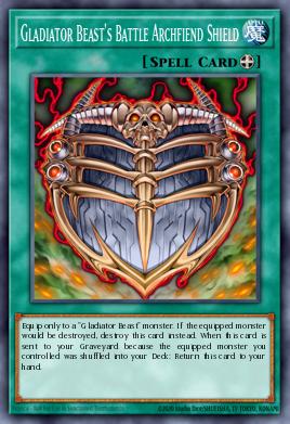 Gladiator Beast's Battle Archfiend Shield Yu-Gi-Oh card
