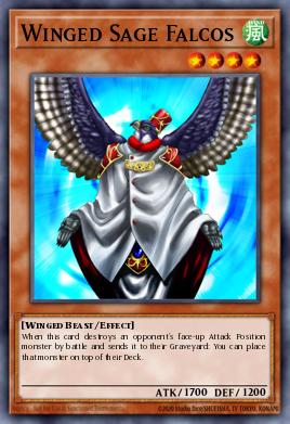 Winged Sage Falcos Yu-Gi-Oh card