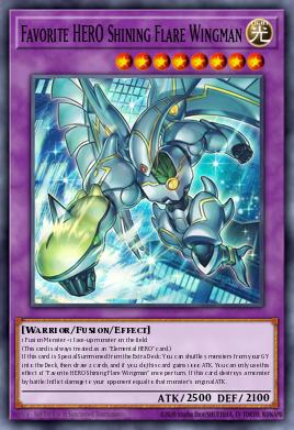 Favorite HERO Shining Flare Wingman Yu-Gi-Oh card