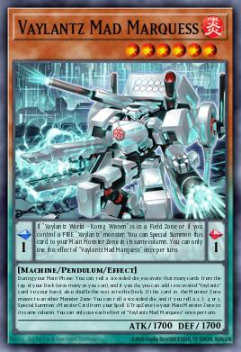 Vaylantz Mad Marquess Yu-Gi-Oh card