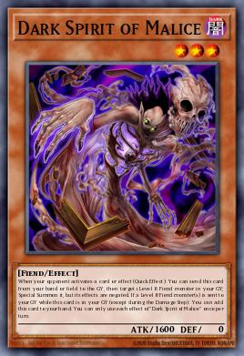 Dark Spirit of Malice Yu-Gi-Oh card