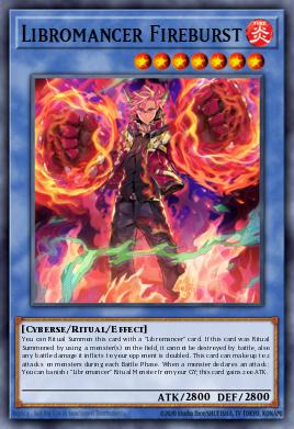 Libromancer Fireburst Yu-Gi-Oh card